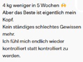Chat-Nachricht einer Klientin